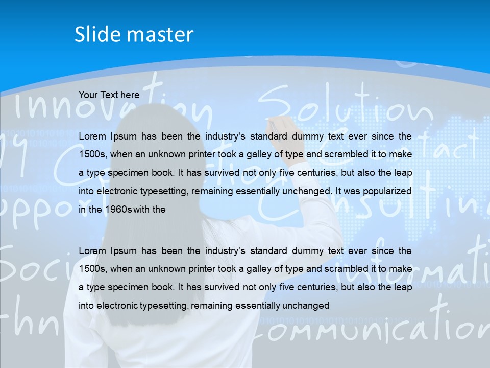 Vision Writing Technology PowerPoint Template
