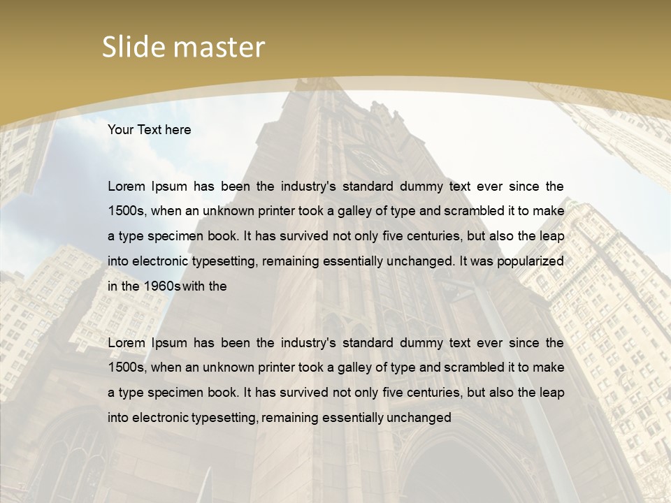 Cloud Skyscraper Street PowerPoint Template