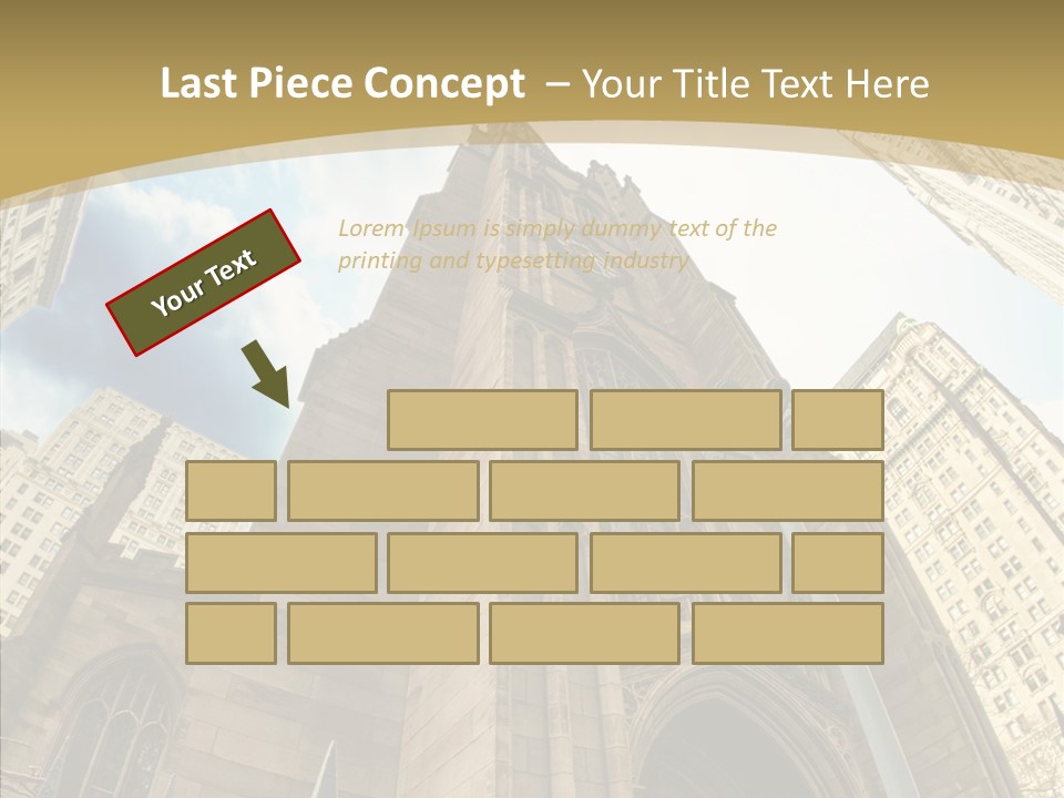 Cloud Skyscraper Street PowerPoint Template