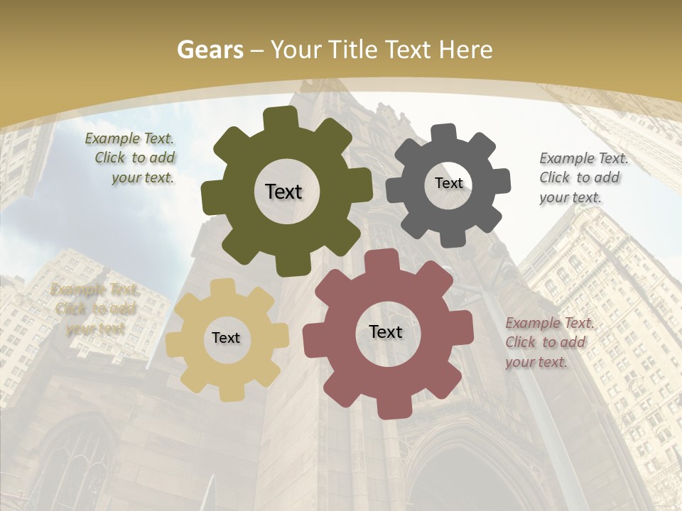 Cloud Skyscraper Street PowerPoint Template