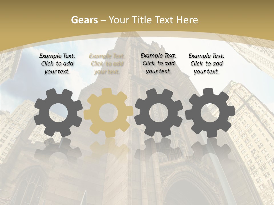 Cloud Skyscraper Street PowerPoint Template