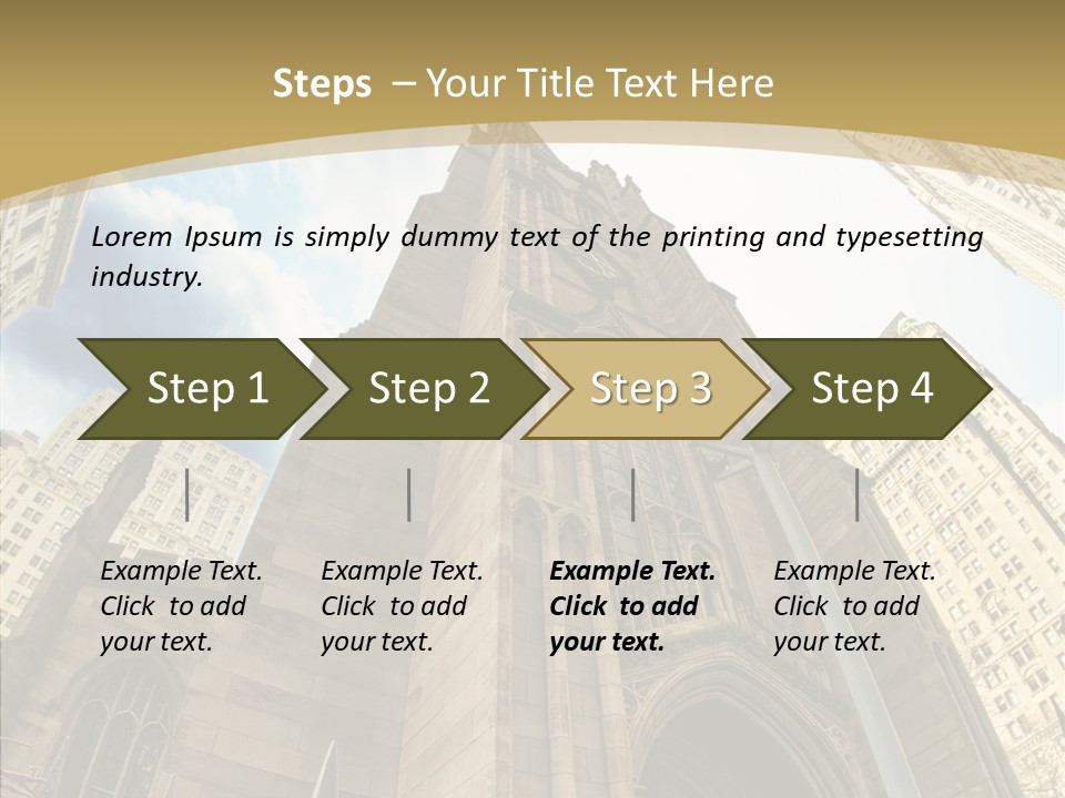 Cloud Skyscraper Street PowerPoint Template