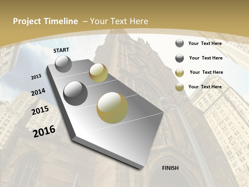 Cloud Skyscraper Street PowerPoint Template