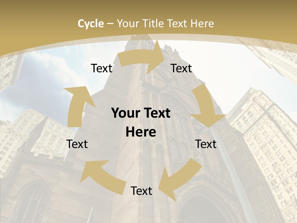 Cloud Skyscraper Street PowerPoint Template