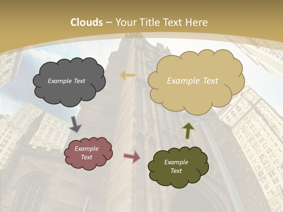 Cloud Skyscraper Street PowerPoint Template