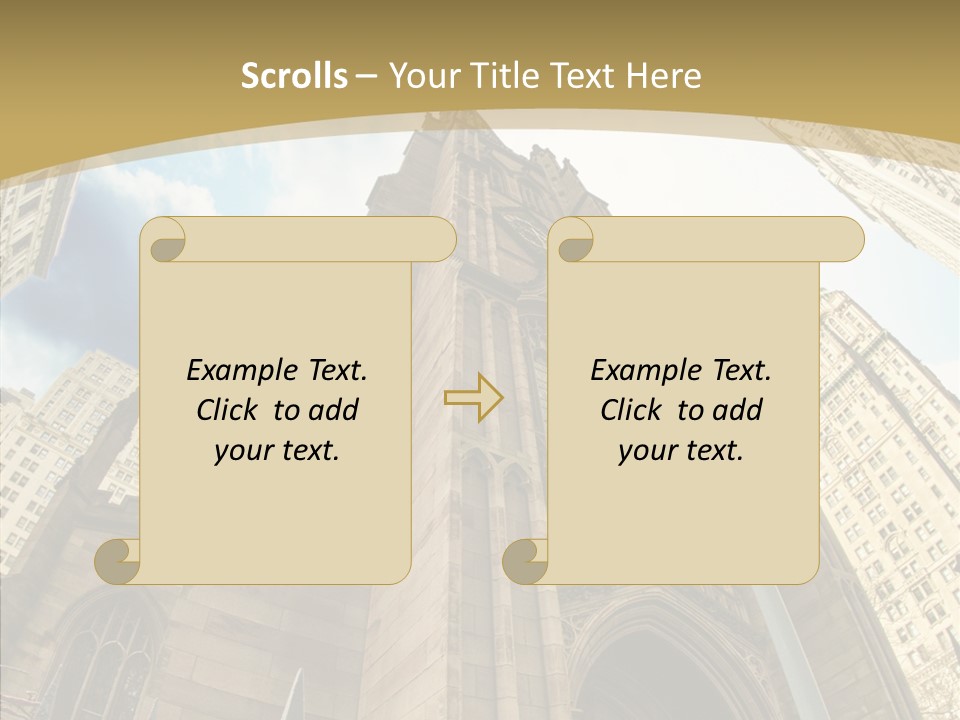 Cloud Skyscraper Street PowerPoint Template