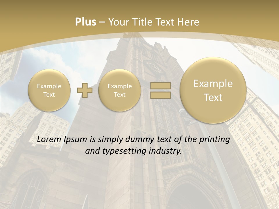Cloud Skyscraper Street PowerPoint Template