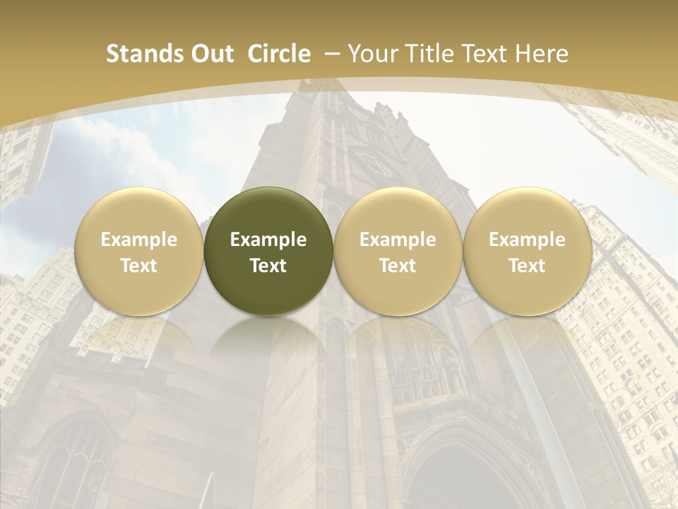 Cloud Skyscraper Street PowerPoint Template