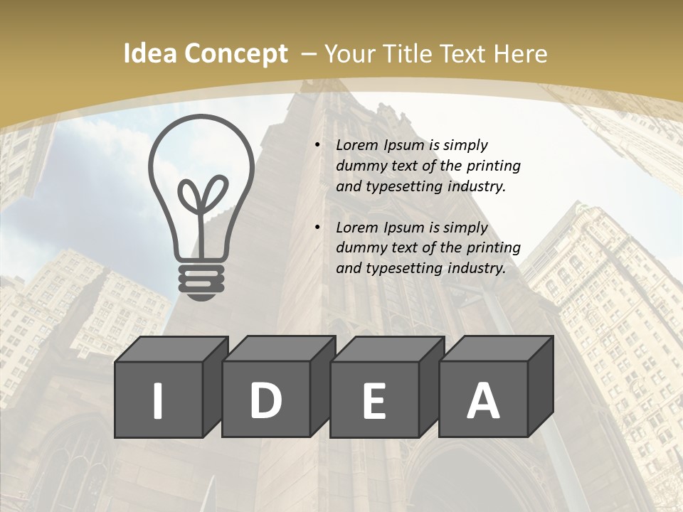 Cloud Skyscraper Street PowerPoint Template