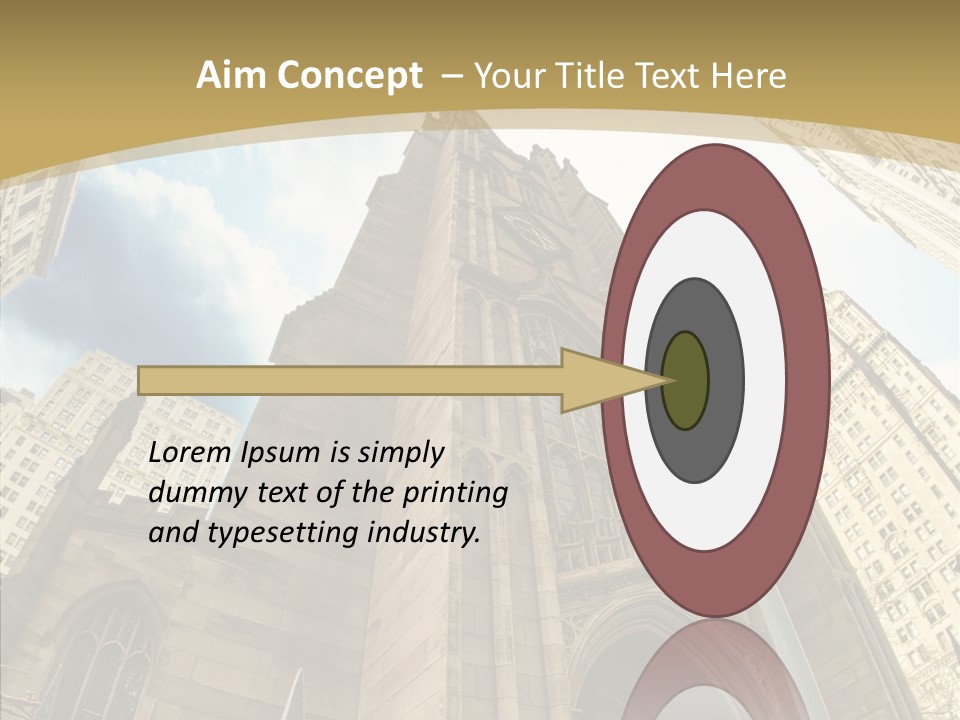 Cloud Skyscraper Street PowerPoint Template