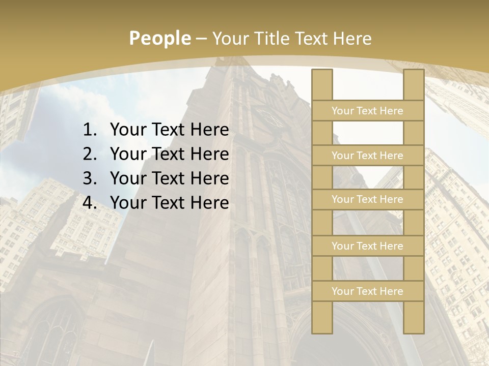 Cloud Skyscraper Street PowerPoint Template