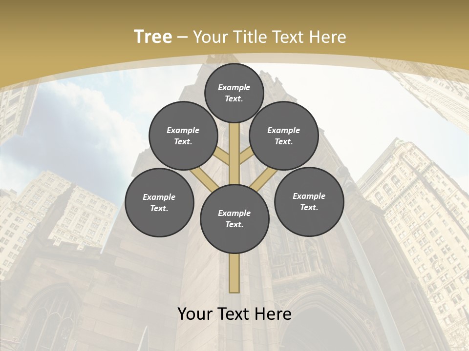 Cloud Skyscraper Street PowerPoint Template