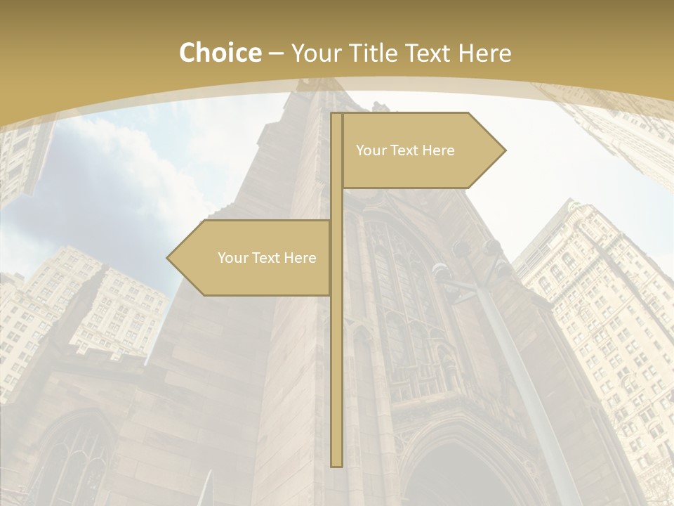 Cloud Skyscraper Street PowerPoint Template