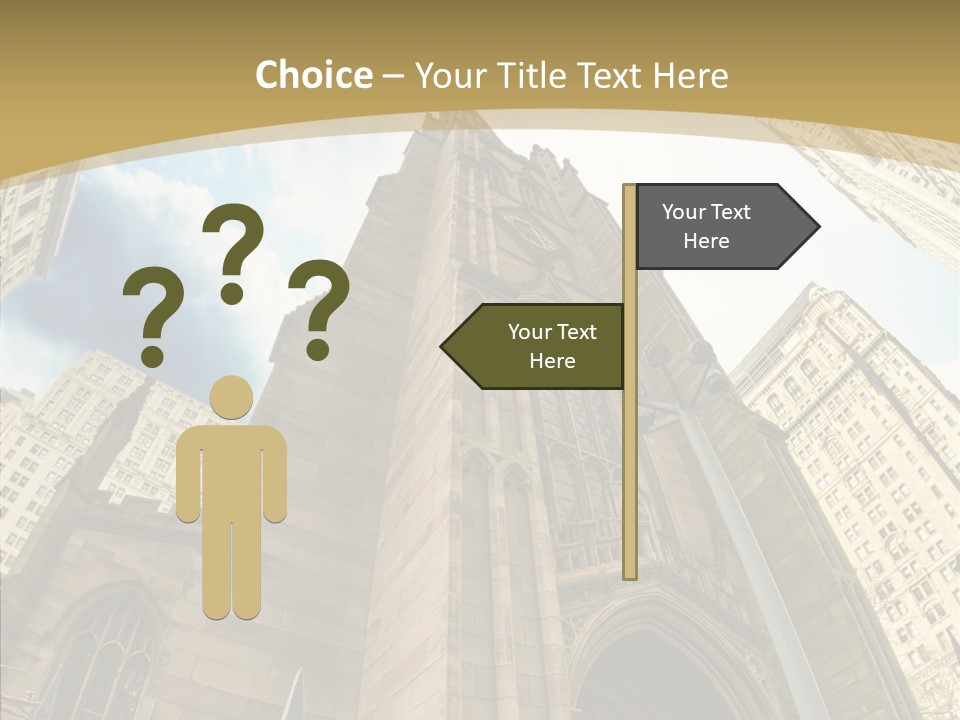 Cloud Skyscraper Street PowerPoint Template