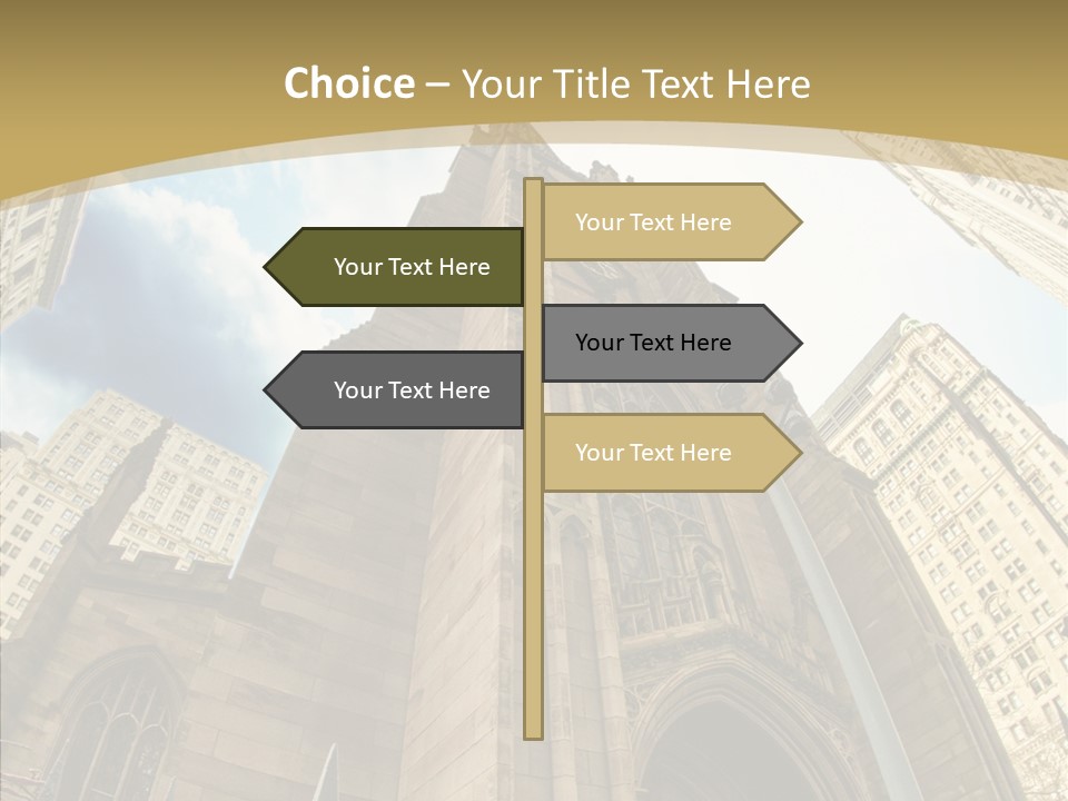 Cloud Skyscraper Street PowerPoint Template
