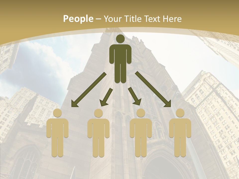 Cloud Skyscraper Street PowerPoint Template