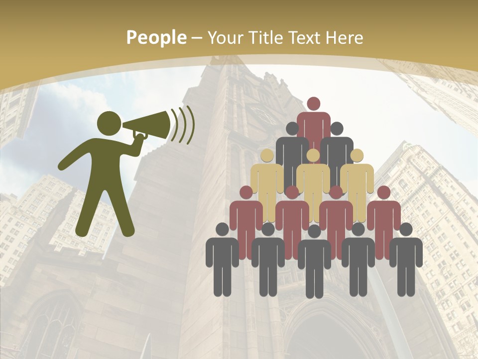 Cloud Skyscraper Street PowerPoint Template