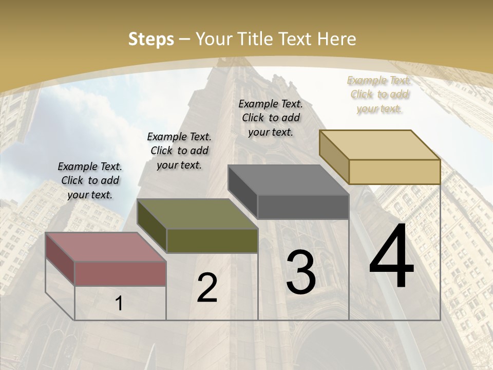 Cloud Skyscraper Street PowerPoint Template