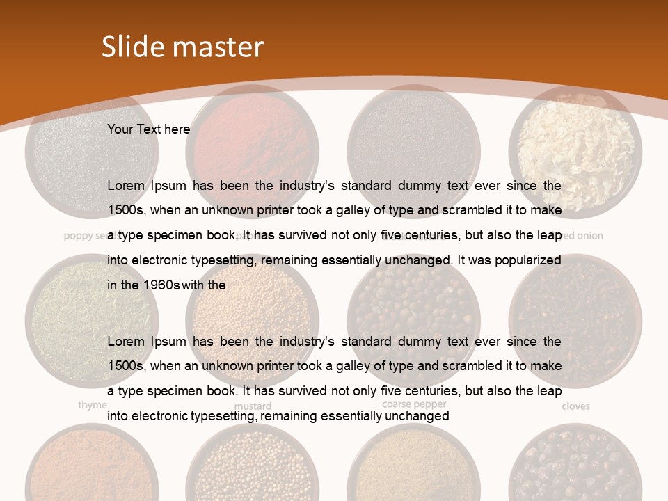 Gourmet Recipe Coriander PowerPoint Template