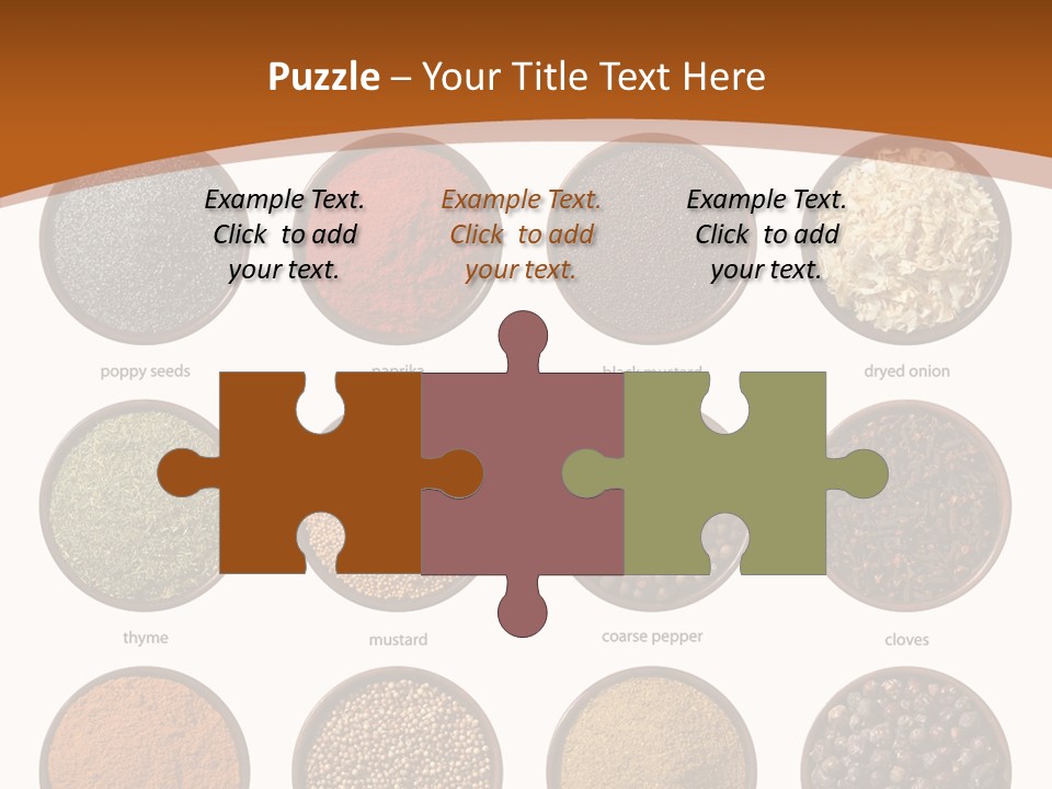 Gourmet Recipe Coriander PowerPoint Template