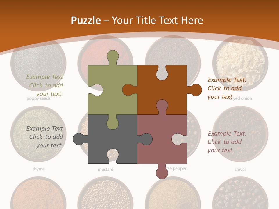 Gourmet Recipe Coriander PowerPoint Template