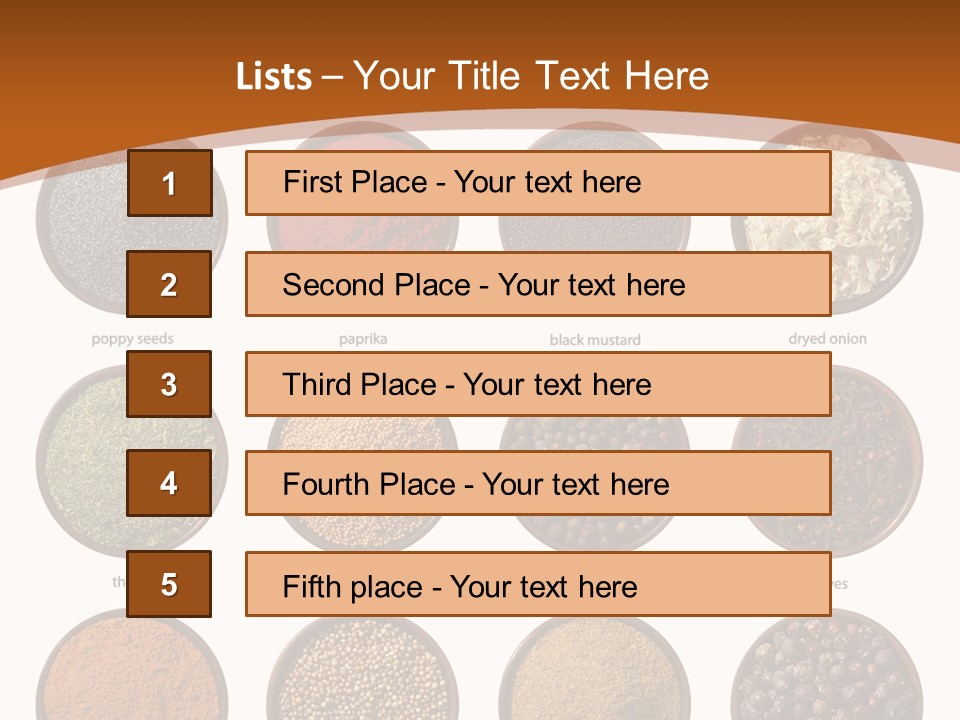 Gourmet Recipe Coriander PowerPoint Template