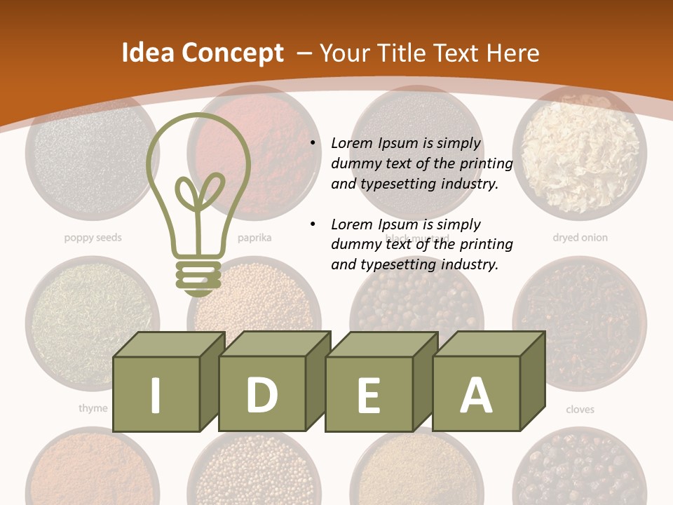 Gourmet Recipe Coriander PowerPoint Template