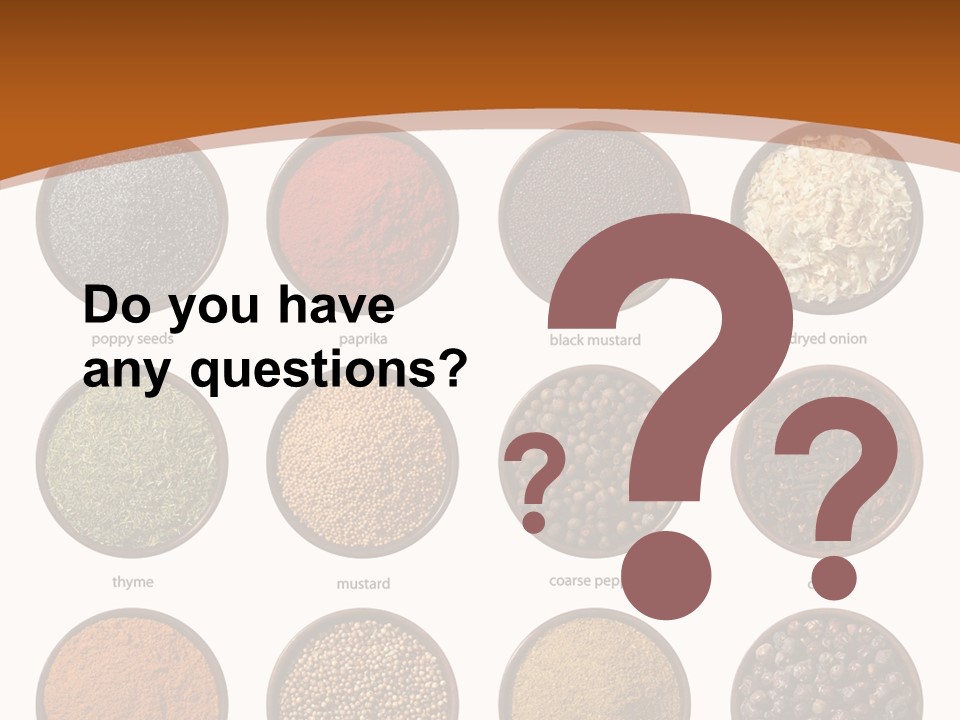 Gourmet Recipe Coriander PowerPoint Template