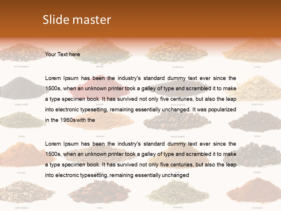 Pepper Onion Cumin PowerPoint Template