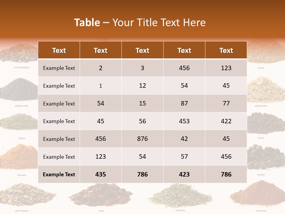 Pepper Onion Cumin PowerPoint Template