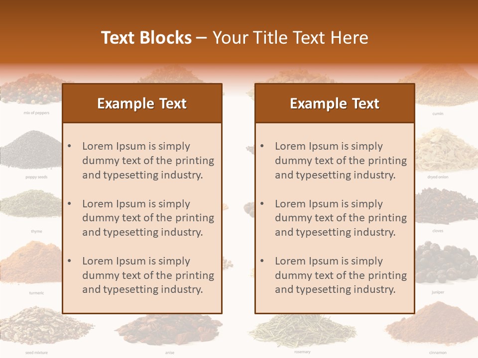 Pepper Onion Cumin PowerPoint Template