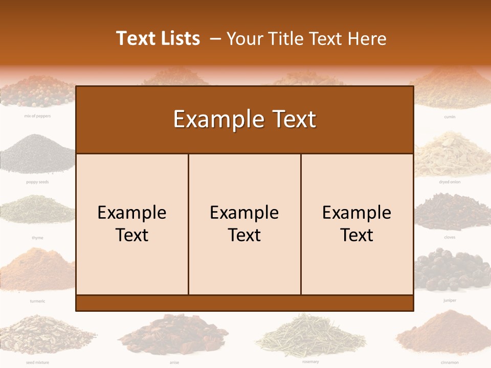 Pepper Onion Cumin PowerPoint Template