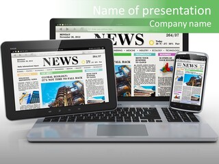 Tablet Digital Data PowerPoint Template