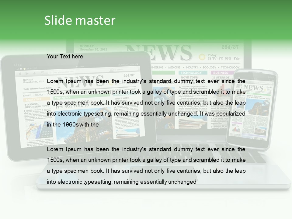 Tablet Digital Data PowerPoint Template