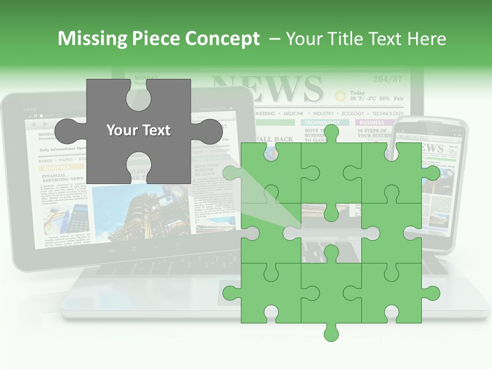 Tablet Digital Data PowerPoint Template