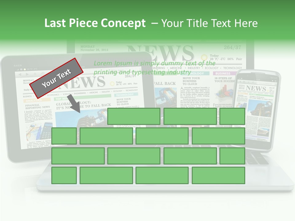 Tablet Digital Data PowerPoint Template