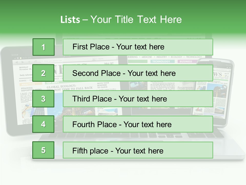 Tablet Digital Data PowerPoint Template