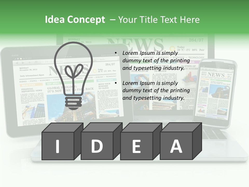 Tablet Digital Data PowerPoint Template