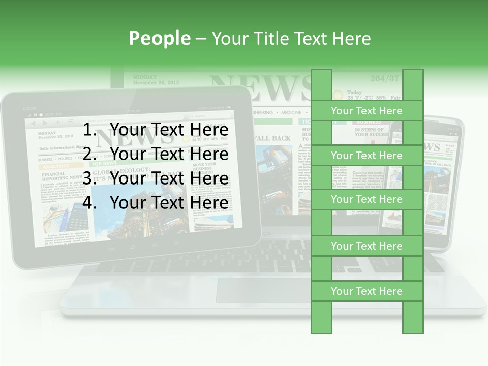 Tablet Digital Data PowerPoint Template