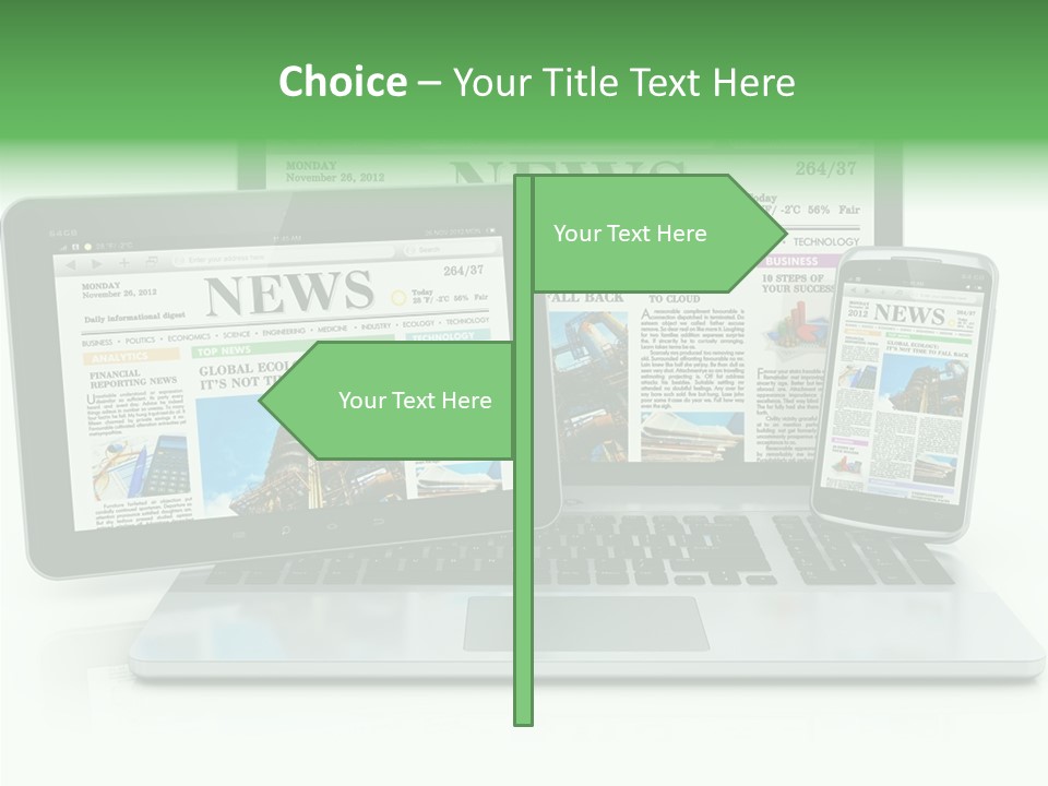 Tablet Digital Data PowerPoint Template