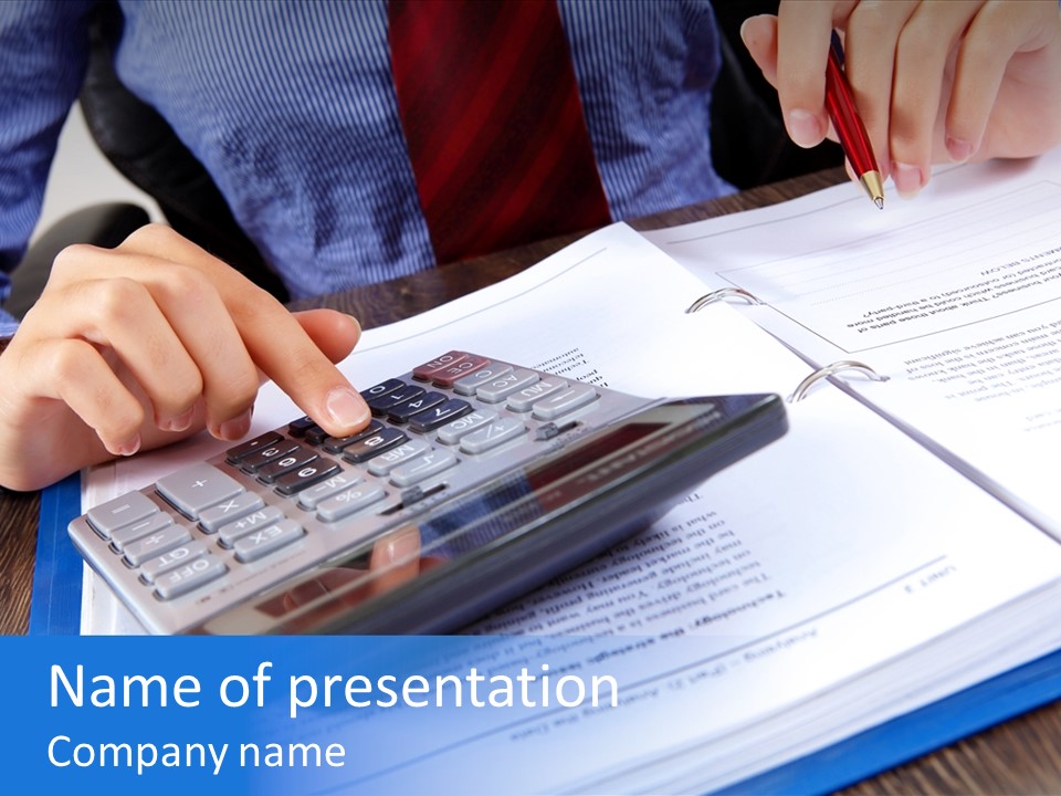 One Desk Employee PowerPoint Template