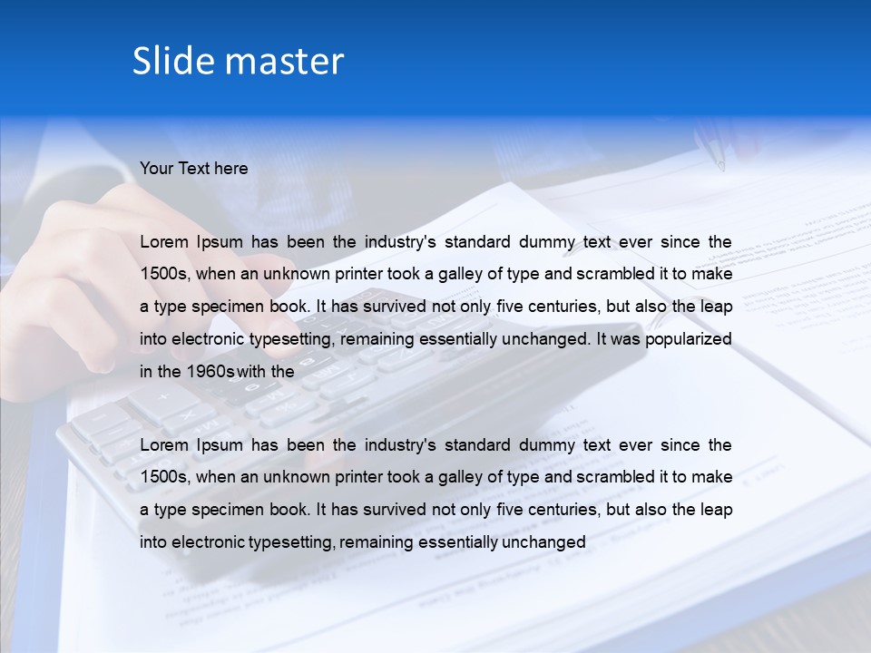 One Desk Employee PowerPoint Template