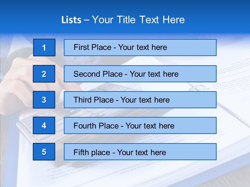 One Desk Employee PowerPoint Template