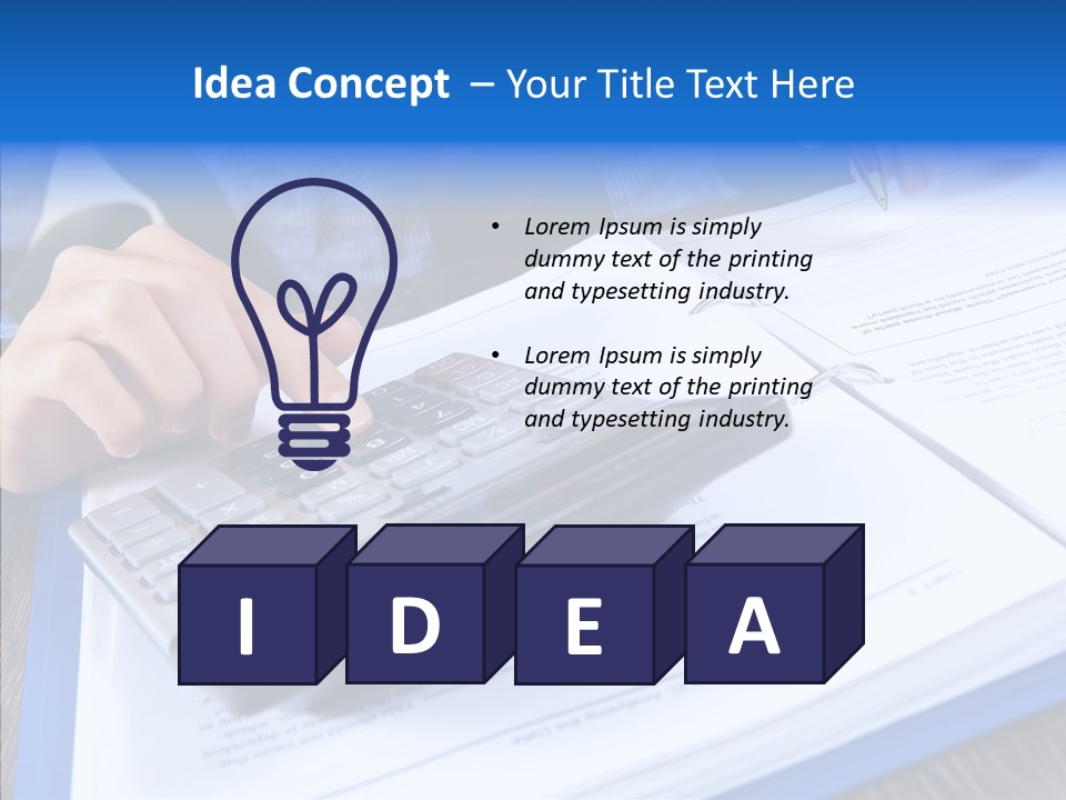 One Desk Employee PowerPoint Template