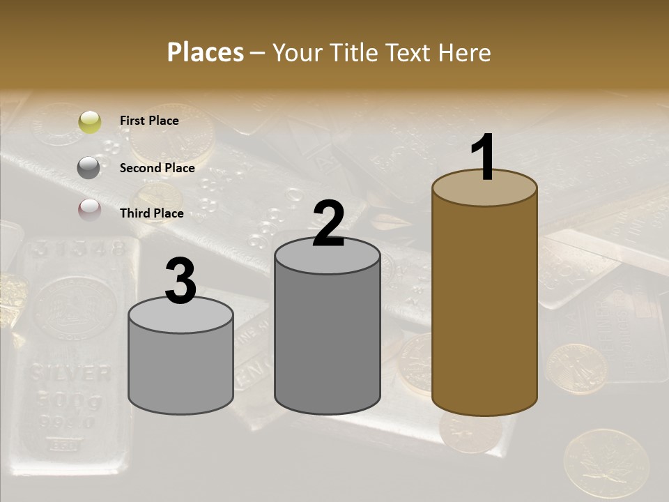 Gold Assay Bar PowerPoint Template