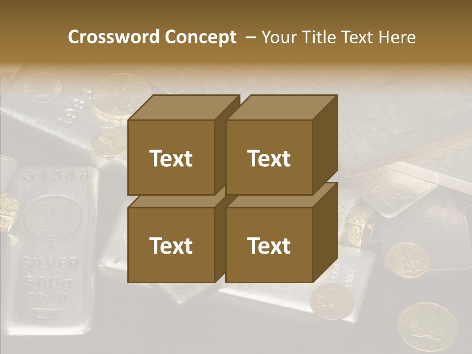Gold Assay Bar PowerPoint Template