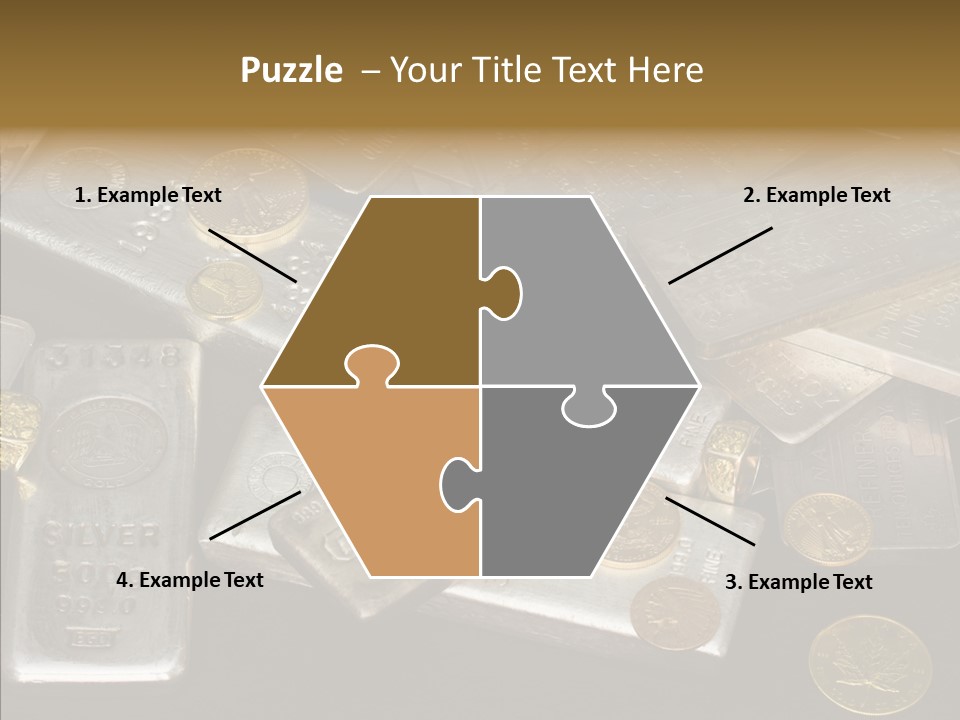 Gold Assay Bar PowerPoint Template