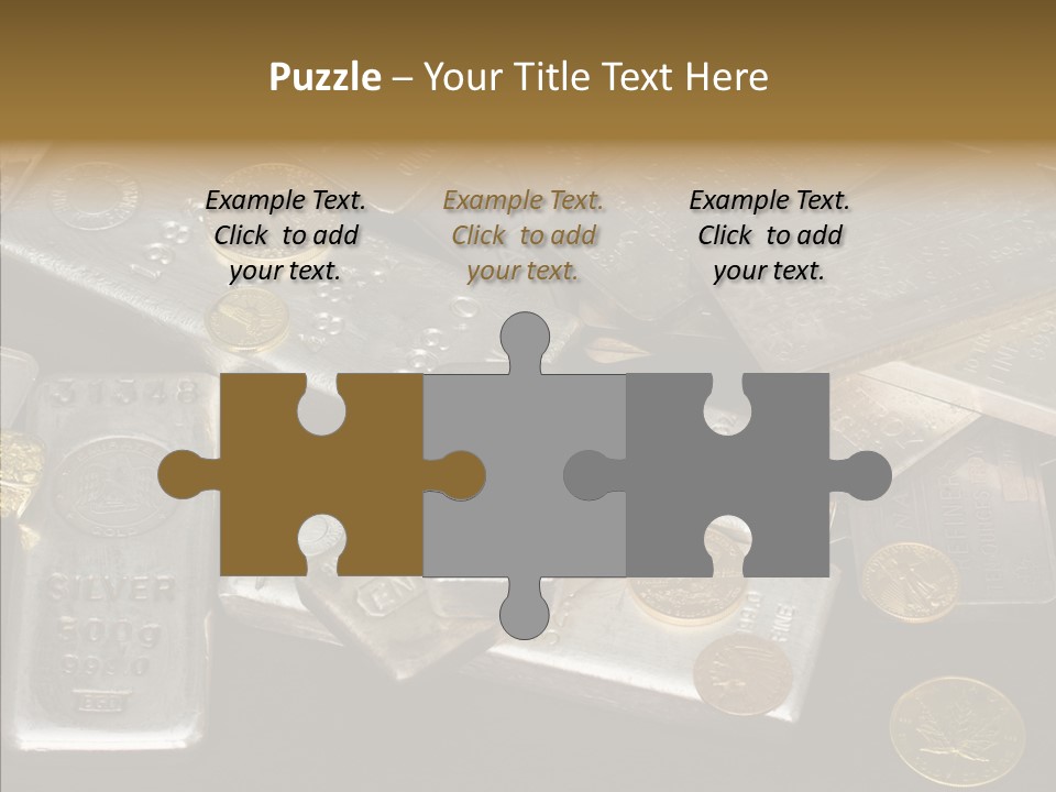 Gold Assay Bar PowerPoint Template