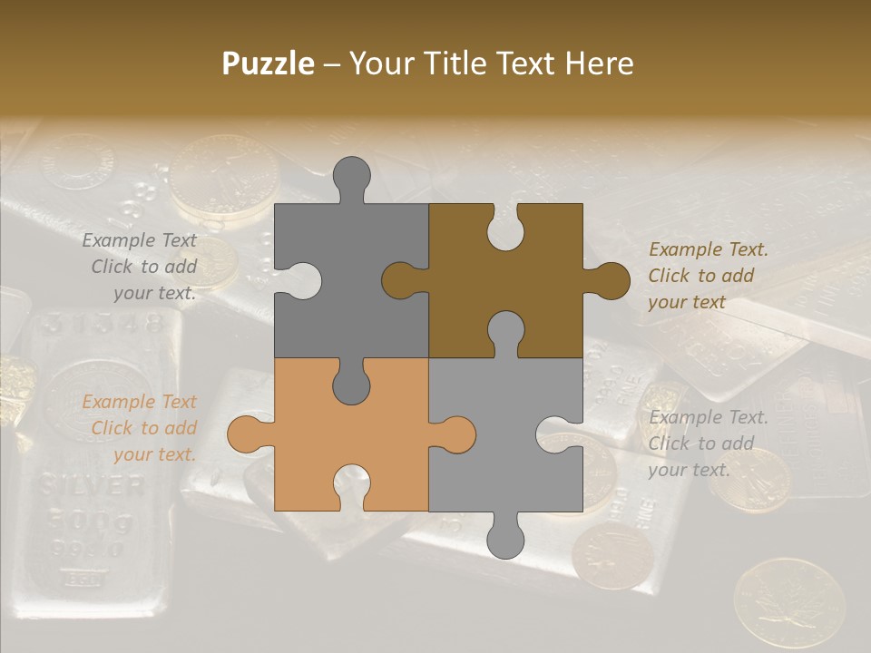 Gold Assay Bar PowerPoint Template