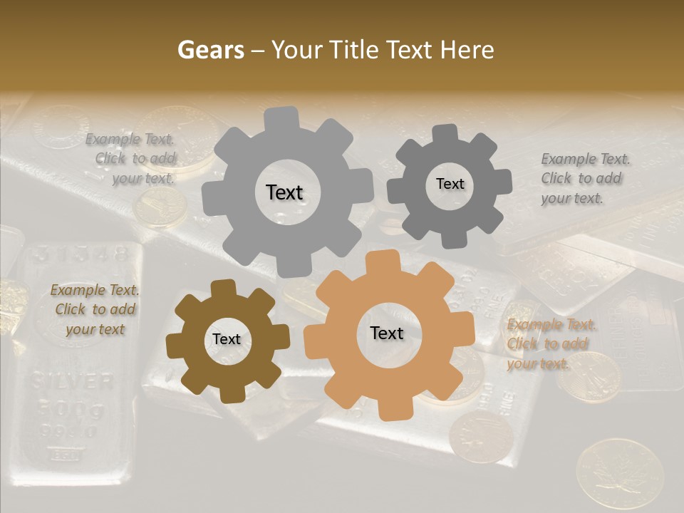 Gold Assay Bar PowerPoint Template